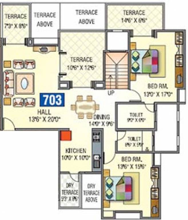 Pinnacle Kalputaru (4BHK+4T (2,755 sq ft) 2755 sq ft)