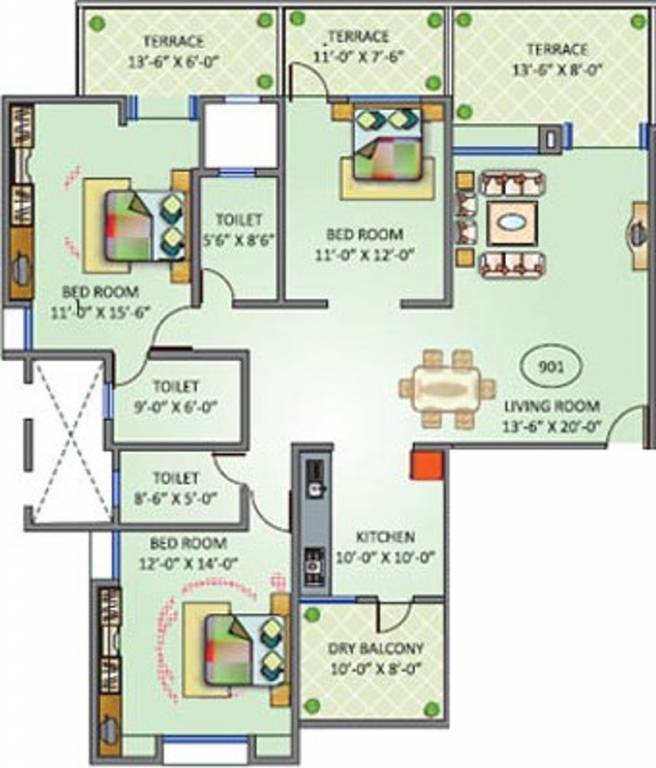 Pinnacle Kalputaru (3BHK+3T (2,306 sq ft) 2306 sq ft) Pinnacle Kalputaru (3BHK+3T (2,306 sq ft) 2306 sq ft)
