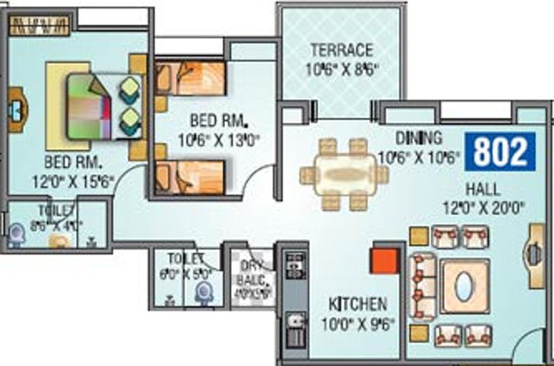 Pinnacle Kalputaru (2BHK+2T (1,240 sq ft) 1240 sq ft) Pinnacle Kalputaru (2BHK+2T (1,240 sq ft) 1240 sq ft)