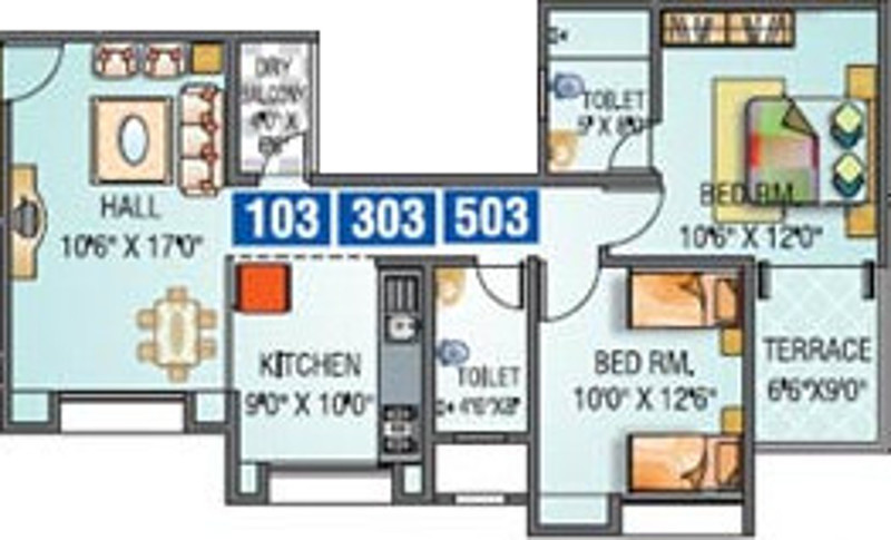 Pinnacle Kalputaru (2BHK+2T (955 sq ft) 955 sq ft) Pinnacle Kalputaru (2BHK+2T (955 sq ft) 955 sq ft)