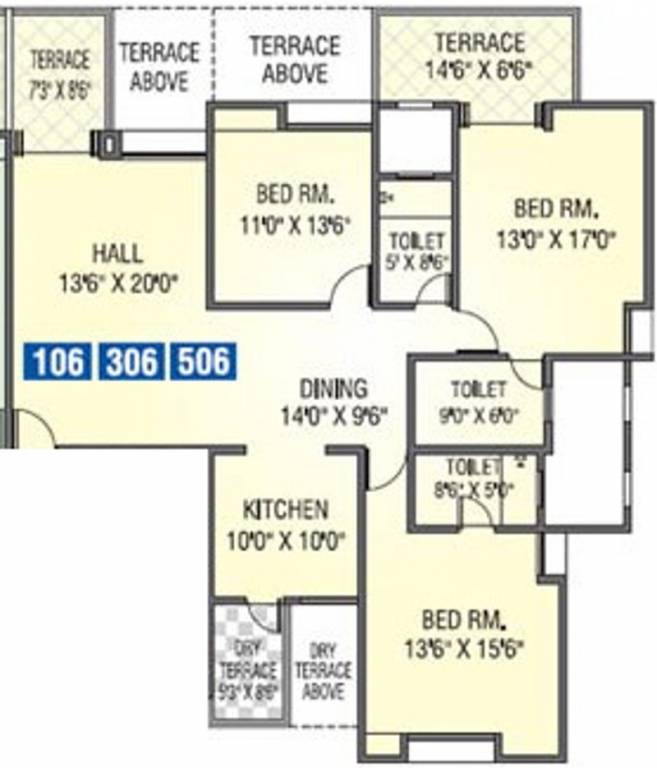 Pinnacle Kalputaru (3BHK+3T (1,735 sq ft) 1735 sq ft) Pinnacle Kalputaru (3BHK+3T (1,735 sq ft) 1735 sq ft)
