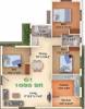 Grand Space Developers Pvt Ltd Raj Mehal Floor Plan (3BHK+2T (1,095 sq ft) 1095 sq ft)