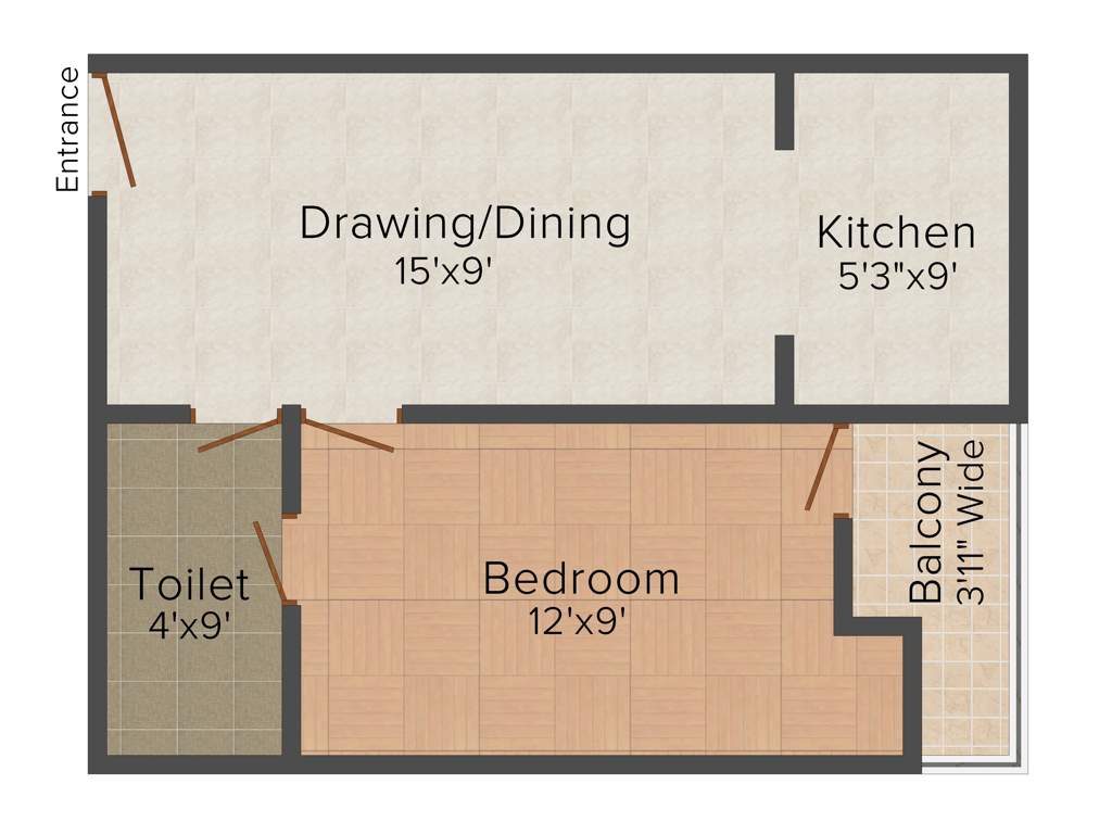APS Ashiyana (1BHK+1T (535 sq ft) 535 sq ft)
