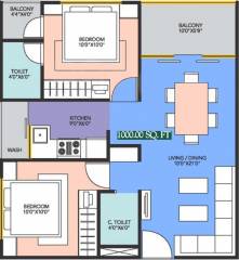 Reputed Builder Ayushman Residency (2BHK+2T (1,000 sq ft) 1000 sq ft)