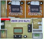 E3 Royal Greens (2BHK+1T (810 sq ft) 810 sq ft)
