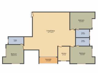 Gajraj Shree (3BHK+3T (1,934 sq ft) 1934 sq ft) Gajraj Shree (3BHK+3T (1,934 sq ft) 1934 sq ft)