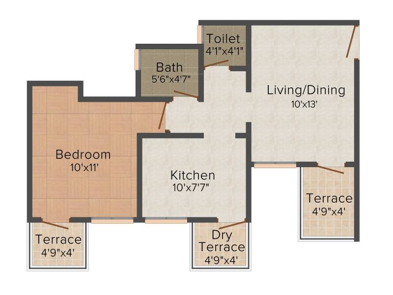 Dynamic Dynamic Linea (1BHK+1T (675 sq ft) 675 sq ft)