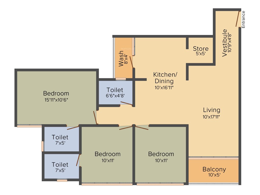 Sammet Platinum (3BHK+3T (1,760 sq ft) 1760 sq ft)