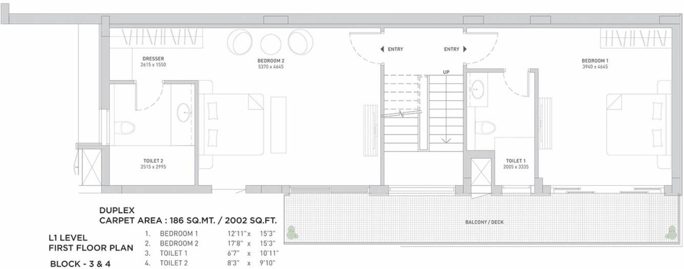TATA Housing Development Cliffside (2BHK+3T (2,002 sq ft) 2002 sq ft)