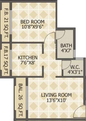 Dharti Green Acres (1BHK+1T (685 sq ft) 685 sq ft)