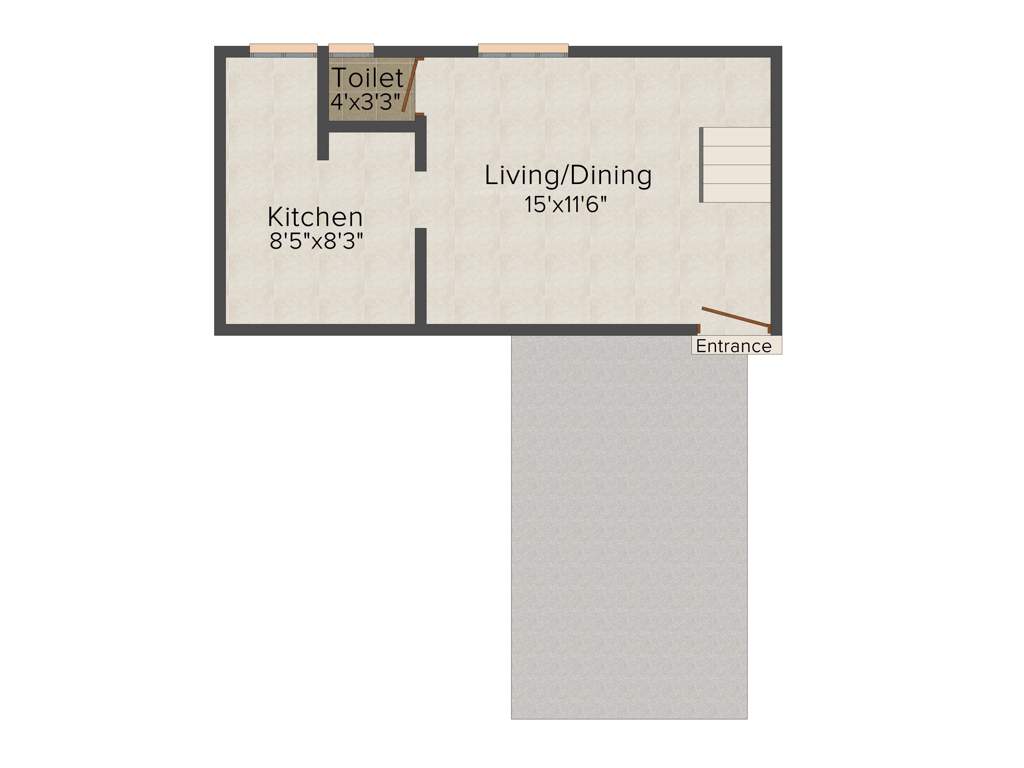 The Nest Njoy (2BHK+2T (1,055 sq ft) 1055 sq ft)