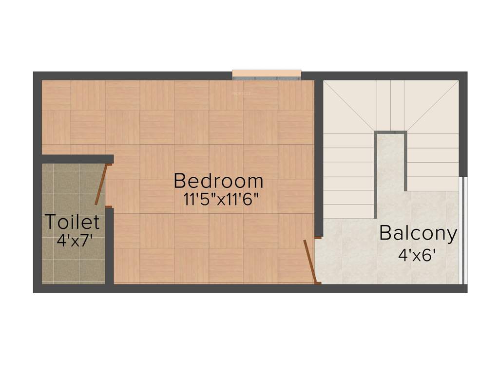 The Nest Njoy (2BHK+2T (1,055 sq ft) 1055 sq ft)
