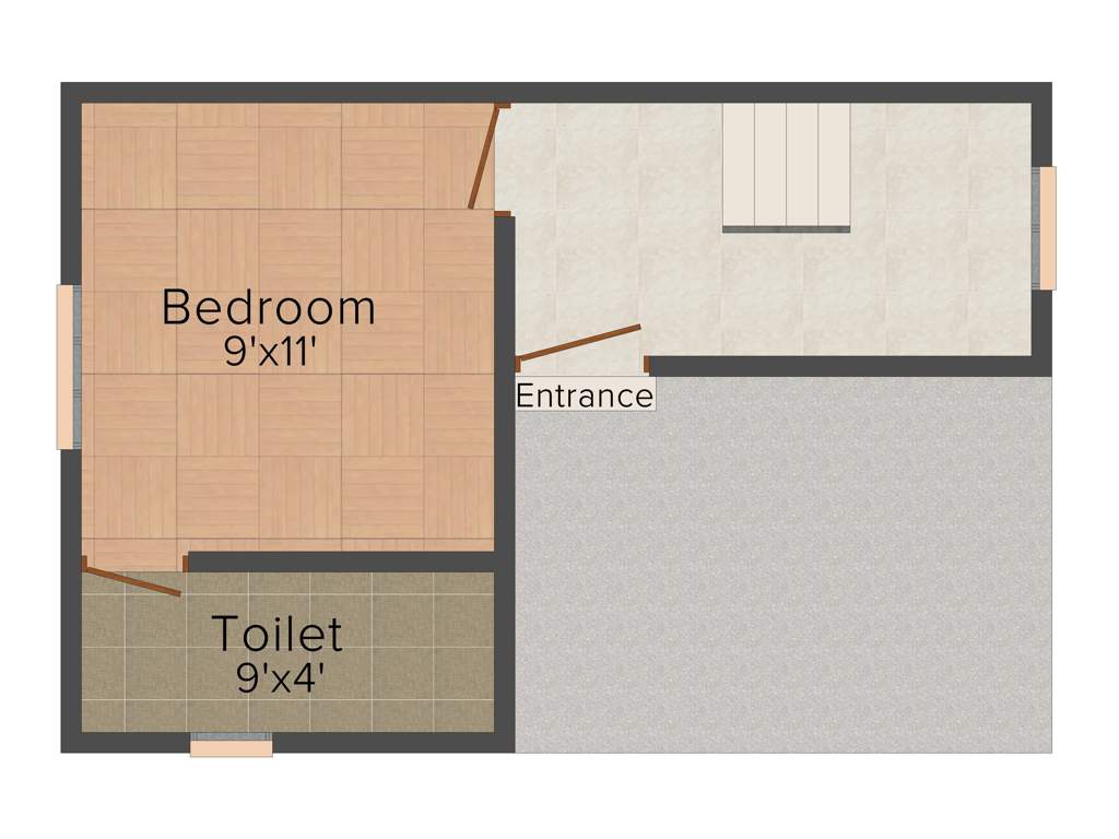 The Nest Njoy (3BHK+3T (1,205 sq ft) + Servant Room 1205 sq ft)