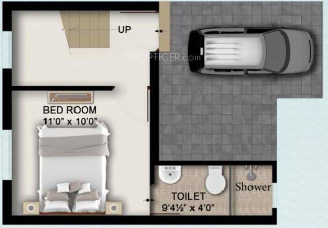 The Nest Njoy (3BHK+3T (1,185 sq ft) 1185 sq ft)