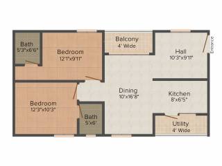 Abode Green Ridge (2BHK+2T (999 sq ft) 999 sq ft) Abode Green Ridge (2BHK+2T (999 sq ft) 999 sq ft)