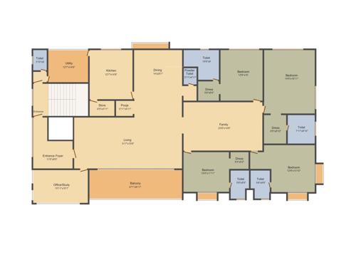 UNM Realtors Private Limited Aurum (4BHK+5T (4,650 sq ft) + Study Room 4650 sq ft)