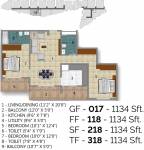 Green Atrium (2BHK+2T (1,134 sq ft) 1134 sq ft) Green Atrium (2BHK+2T (1,134 sq ft) 1134 sq ft)