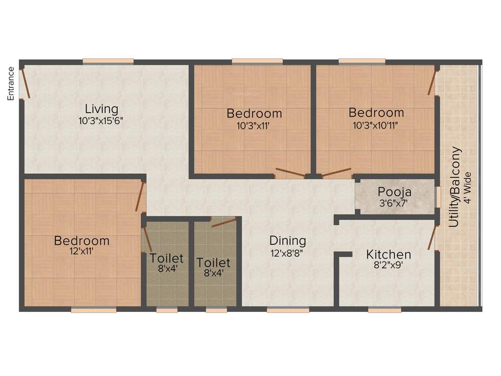 Bhoomatha Sai Durga Enclave (3BHK+2T (1,325 sq ft) + Pooja Room 1325 sq ft)