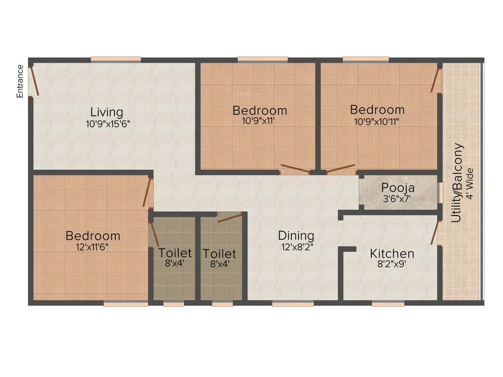 Bhoomatha Sai Durga Enclave (3BHK+2T (1,350 sq ft) + Pooja Room 1350 sq ft)