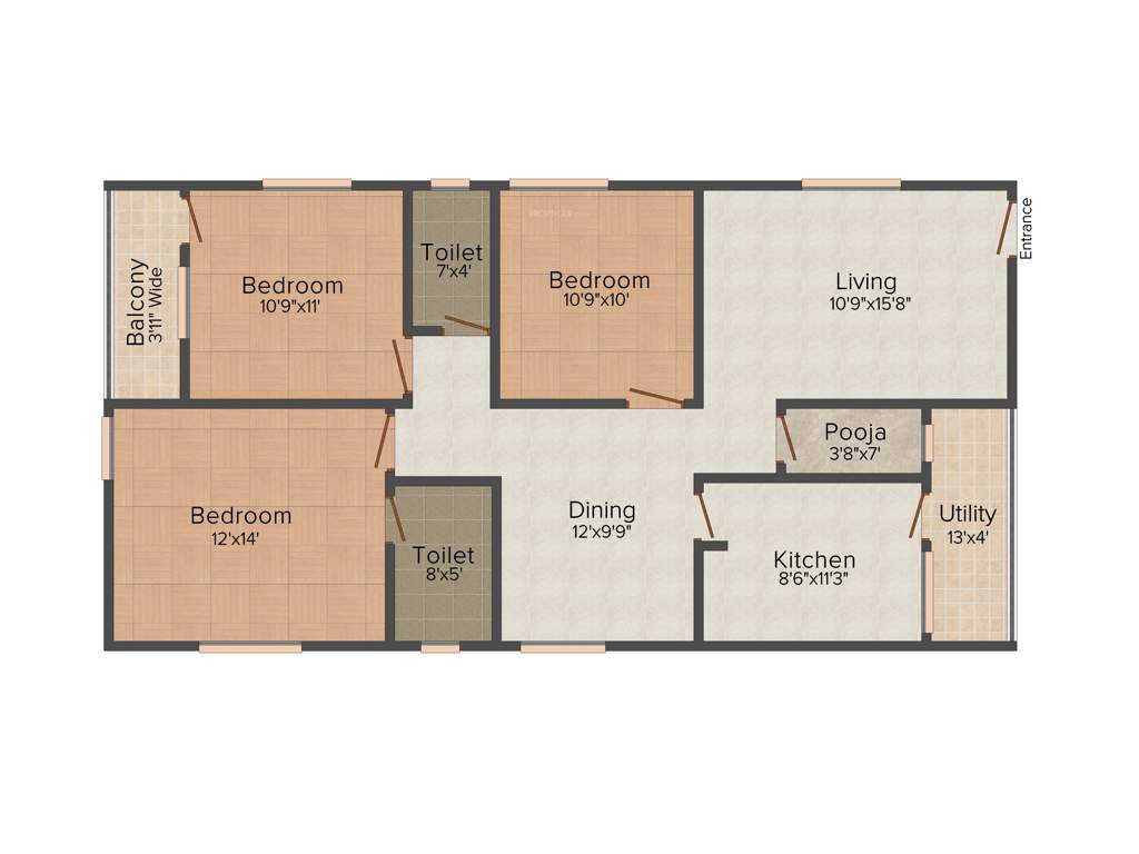 Bhoomatha Sai Durga Enclave (3BHK+2T (1,460 sq ft) + Pooja Room 1460 sq ft)