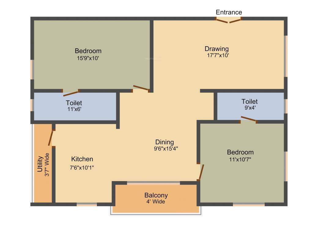 SV Brindavanam (2BHK+2T (1,215 sq ft) 1215 sq ft) SV Brindavanam (2BHK+2T (1,215 sq ft) 1215 sq ft)