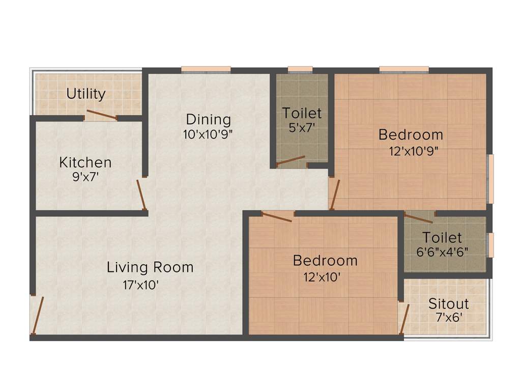 Bhoomatha Thanus Castle (2BHK+2T (1,020 sq ft) 1020 sq ft)