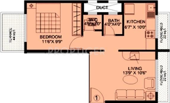 Satyam Grande (1BHK+1T (720 sq ft) 720 sq ft)