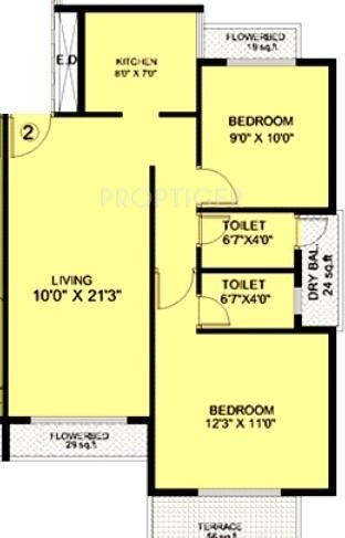 Satyam Grande (2BHK+2T (1,084 sq ft) 1084 sq ft)
