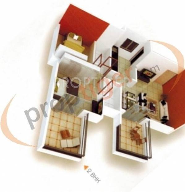 Mantra Properties Yashodhan Floor Plan (2BHK+2T)