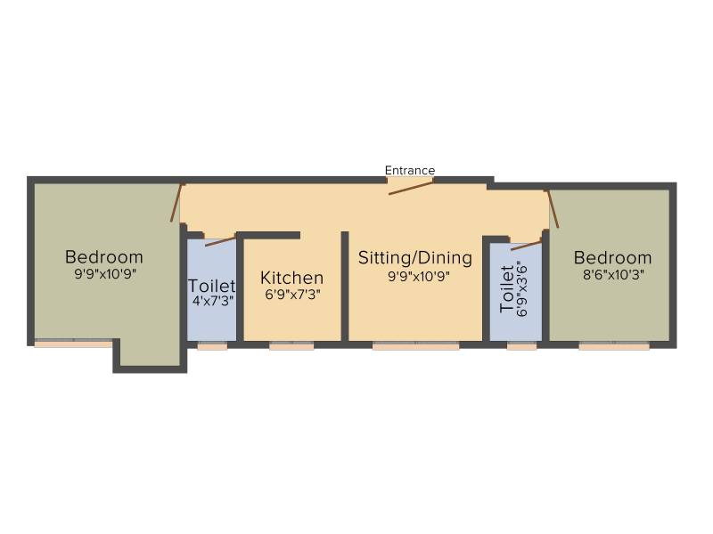 Chakraborty Apartment (2BHK+2T (720 sq ft) 720 sq ft)