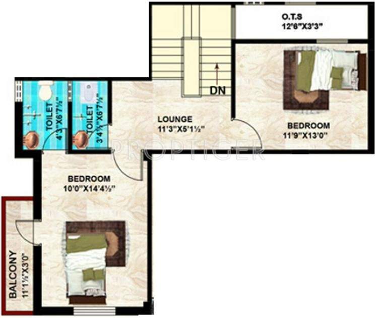 StepsStone Srikaras (3BHK+3T (1,326 sq ft) 1326 sq ft)