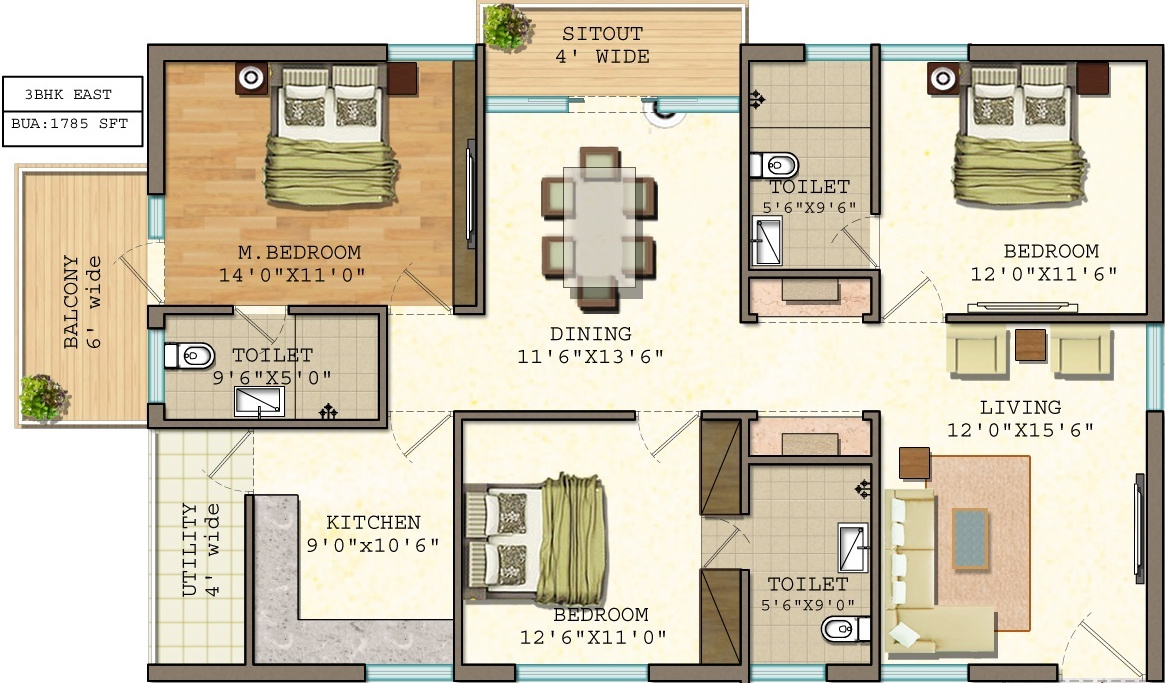 Vasavi GP Trends (3BHK+3T (1,785 sq ft) 1785 sq ft)