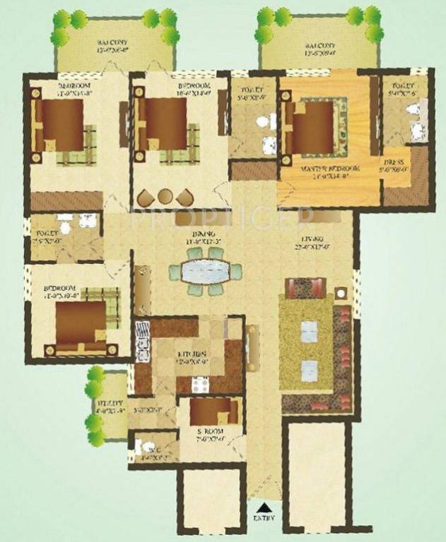 Sare Green Parc (4BHK+4T (1,900 sq ft) + Study Room 1900 sq ft) Sare Green Parc (4BHK+4T (1,900 sq ft) + Study Room 1900 sq ft)