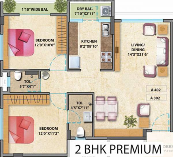 Thakkar Thakkar Triveni (2BHK+2T (943 sq ft) 943 sq ft) Thakkar Thakkar Triveni (2BHK+2T (943 sq ft) 943 sq ft)