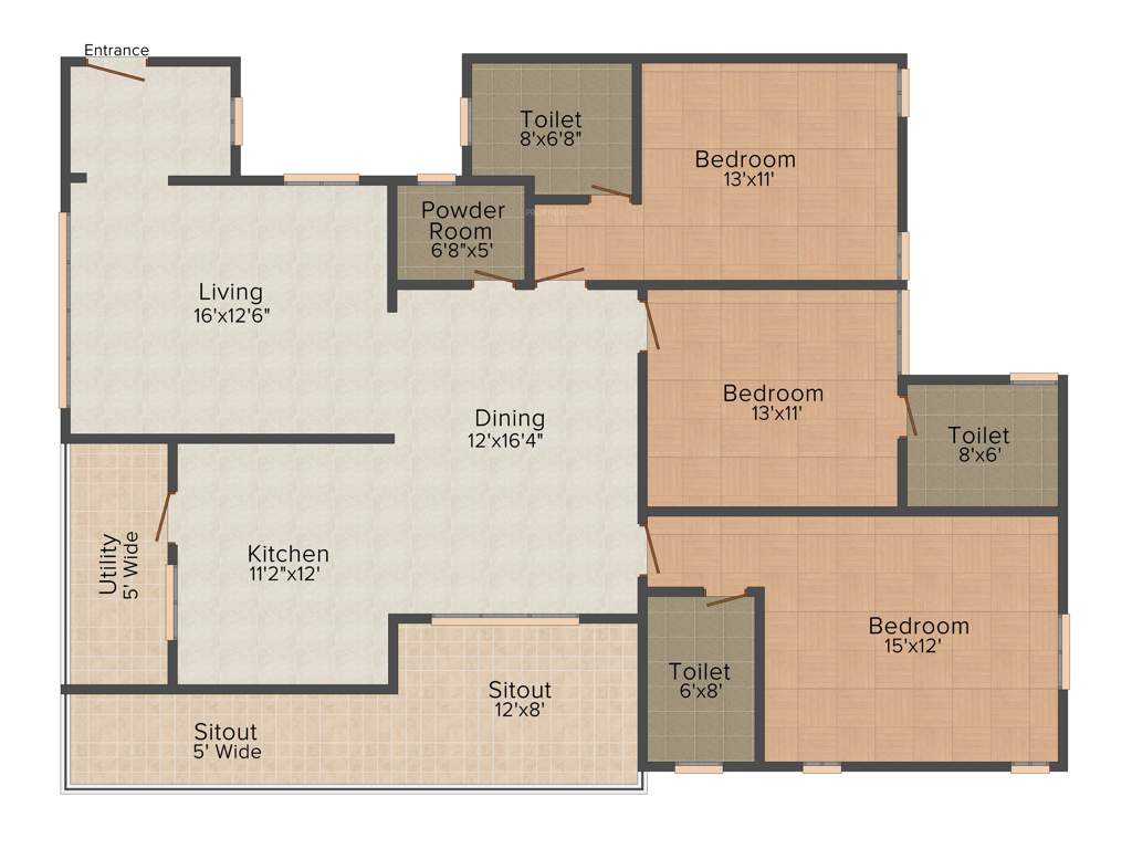 Ark Cloud City (3BHK+3T (2,040 sq ft) 2040 sq ft)