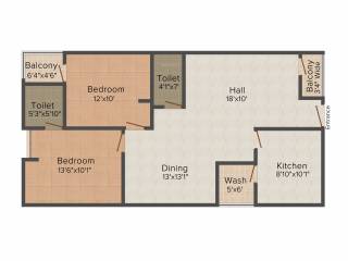 RV Mrinalini (2BHK+2T (1,135 sq ft) 1135 sq ft) RV Mrinalini (2BHK+2T (1,135 sq ft) 1135 sq ft)