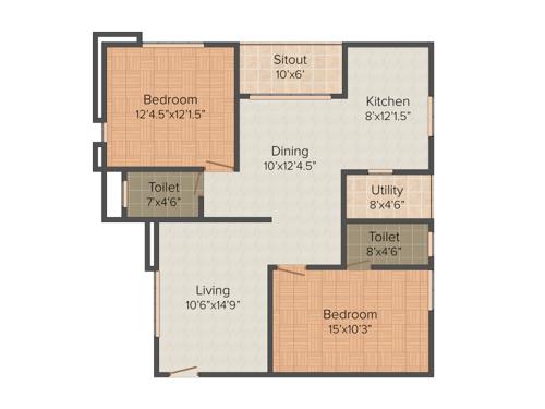 Gruhashilpis Geetanjali (2BHK+2T (1,282 sq ft) 1282 sq ft) Gruhashilpis Geetanjali (2BHK+2T (1,282 sq ft) 1282 sq ft)