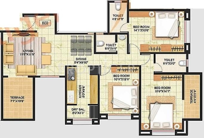 Yugal Drashila (3BHK+3T (1,248 sq ft) 1248 sq ft)