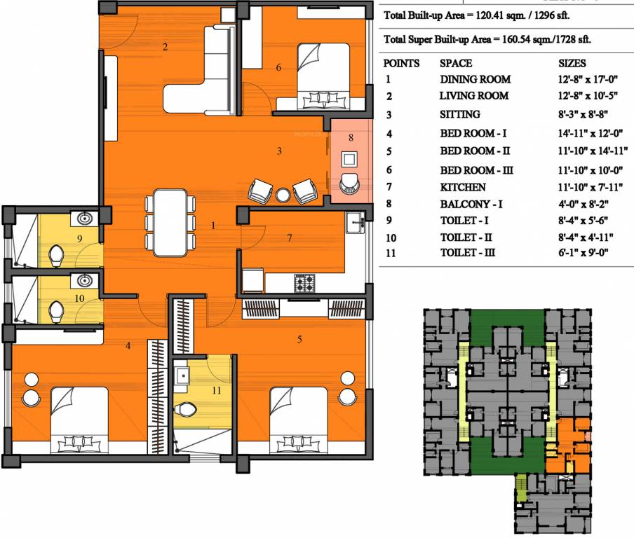 Merrill Merrill Residency (3BHK+3T (1,728 sq ft) 1728 sq ft)