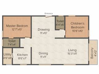 Super Sunshine (2BHK+2T (1,257 sq ft) 1257 sq ft)