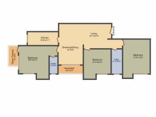 Swastik Falguni Apartment (3BHK+2T (1,156 sq ft) 1156 sq ft)