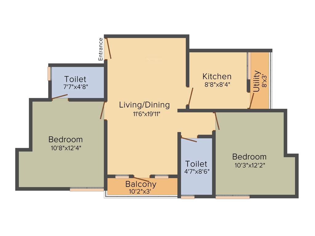 Vaanam Primero (2BHK+2T (1,010 sq ft) 1010 sq ft)
