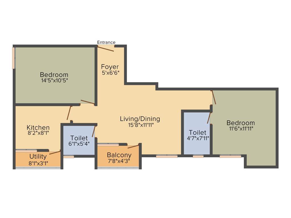 Vaanam Primero (2BHK+2T (1,046 sq ft) 1046 sq ft)