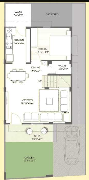  om shanti bungalows Floor Plan Ground Floor Plan