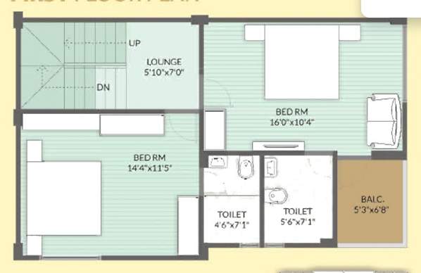  om shanti bungalows Floor Plan First Floor Plan