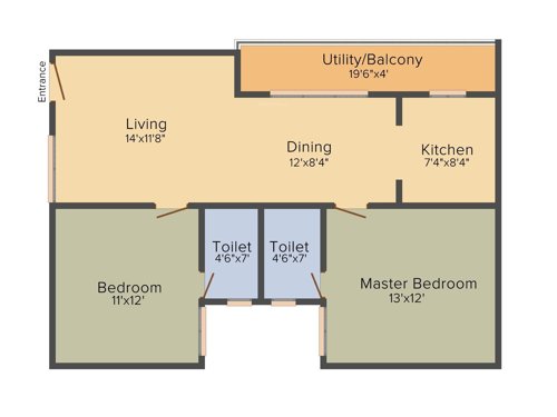 Vikhyath Citadel (2BHK+2T (1,050 sq ft) 1050 sq ft) Vikhyath Citadel (2BHK+2T (1,050 sq ft) 1050 sq ft)