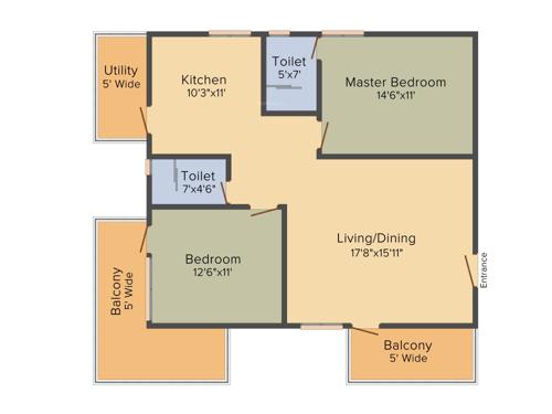 Rami Mahadev Towers (2BHK+2T (1,406 sq ft) 1406 sq ft)