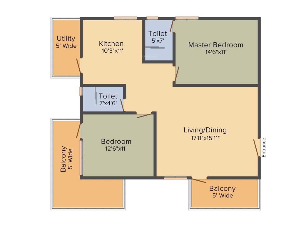 Rami Mahadev Towers (2BHK+2T (1,406 sq ft) 1406 sq ft)