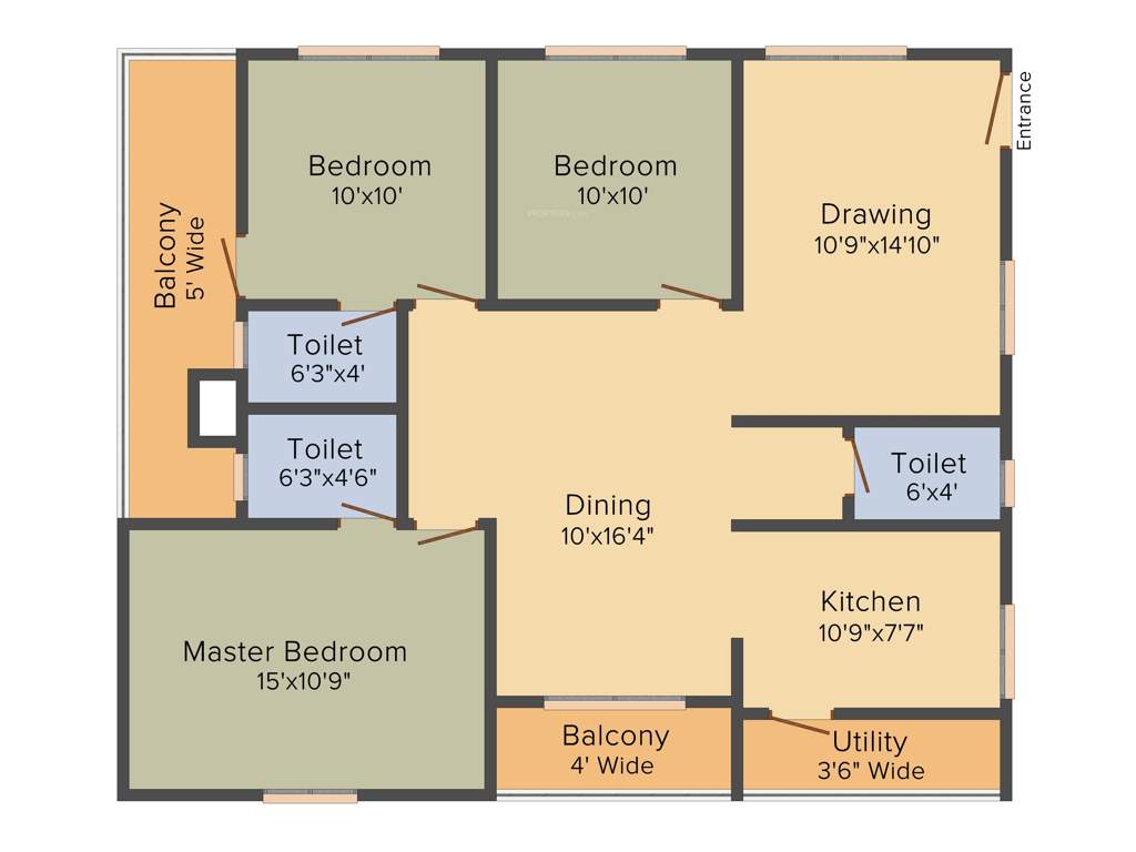 Rami Mahadev Towers (3BHK+3T (1,526 sq ft) 1526 sq ft)