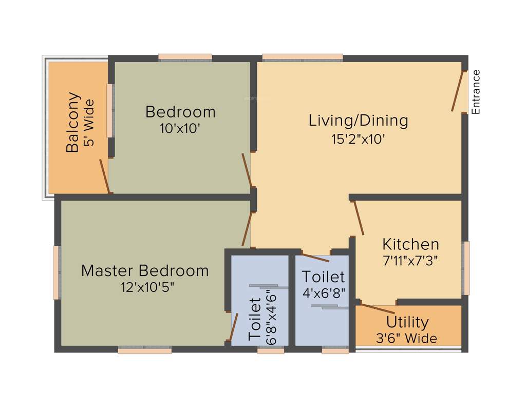 Rami Mahadev Towers (2BHK+2T (893 sq ft) 893 sq ft)